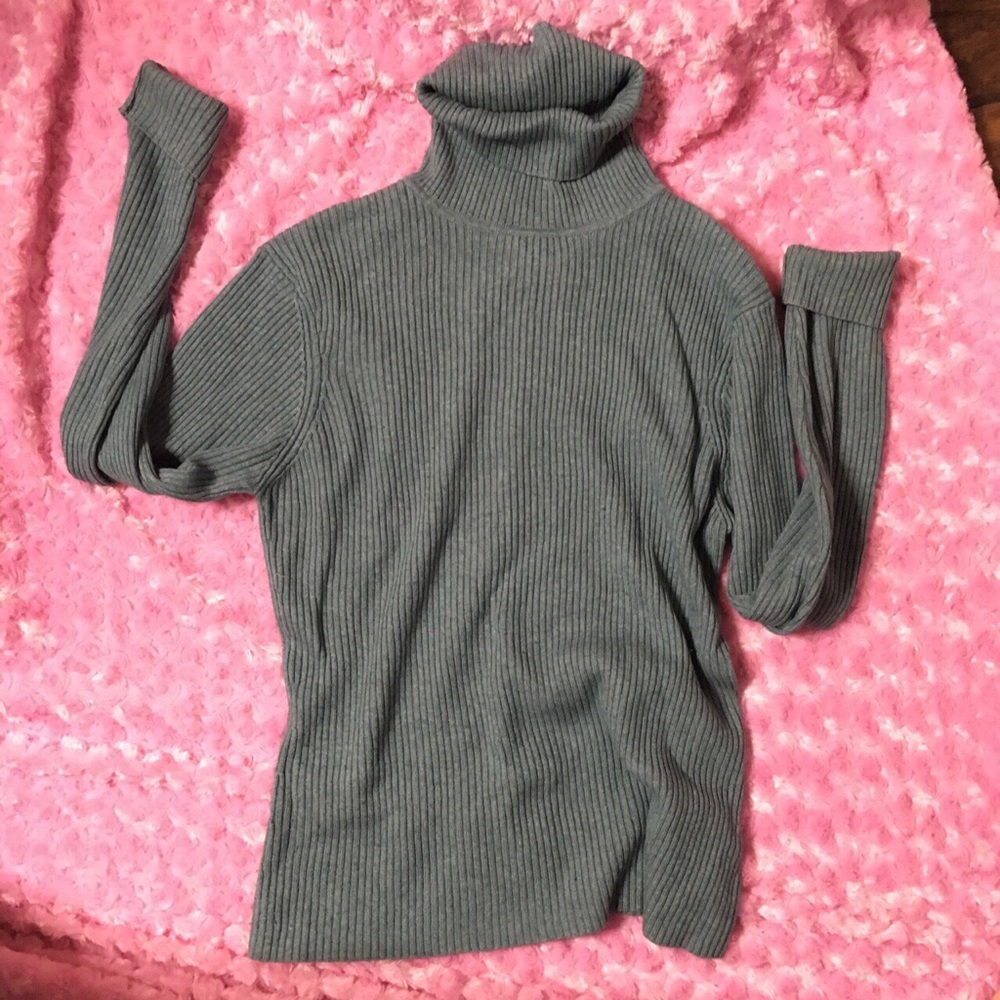 Vintage cashmere and silk turtleneck long sleeve M